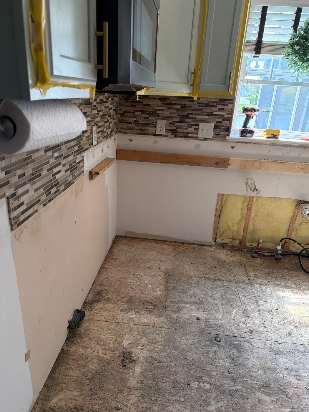 Containment setup for mold remediation in Honey Creek home