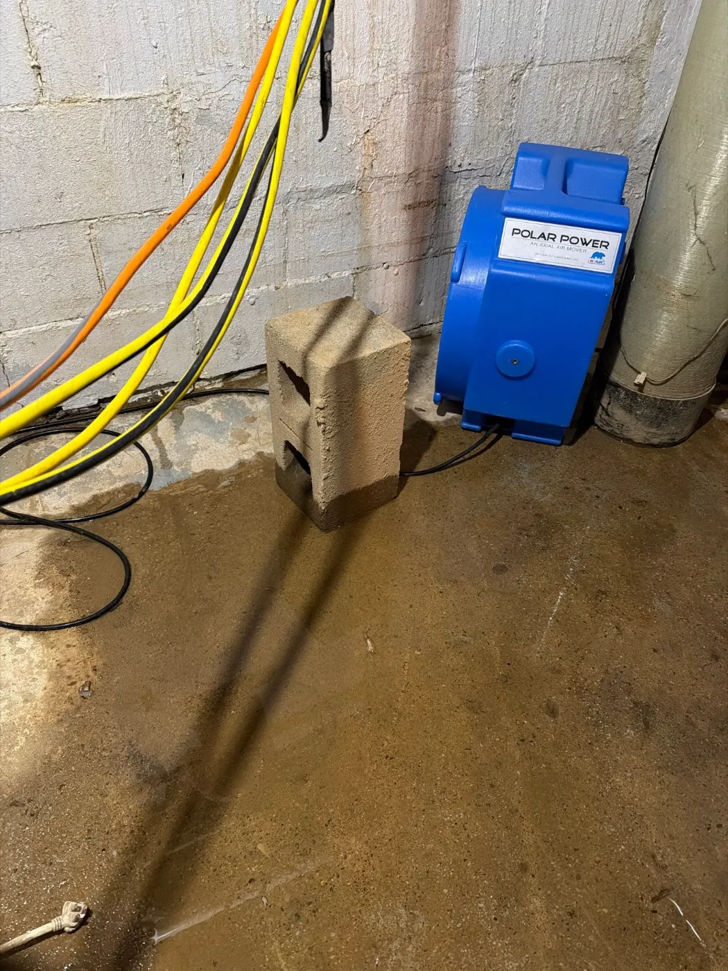 Basement water extraction in Honey Creek Indiana home